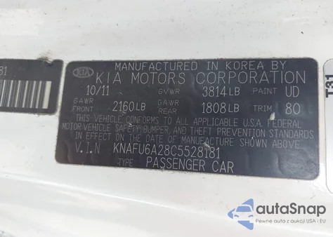 2012 Kia Forte Koup Ex from USA, damaged, VIN KNAFU6A28C5528181